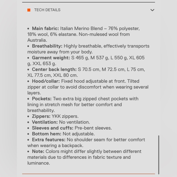 Stellar Guide Merino Mid Hood Hoodie Gray , Large - Picture 7 of 13